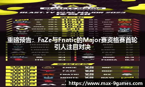 重磅预告：FaZe与Fnatic的Major赛资格赛首轮引人注目对决